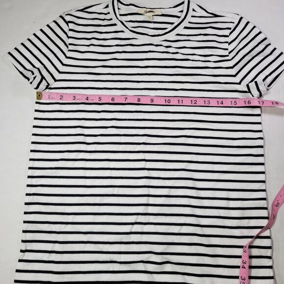 Madewell Black & White Striped Perfect Cotton Crewneck T-Shirt Size XXS - Picture 5 of 6